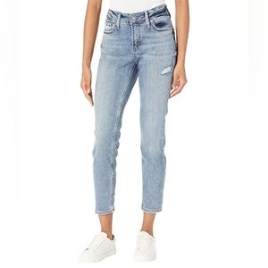 Silver Jeans Co. Womens Elyse Curvy-Fit Skinny Indigo 34x29